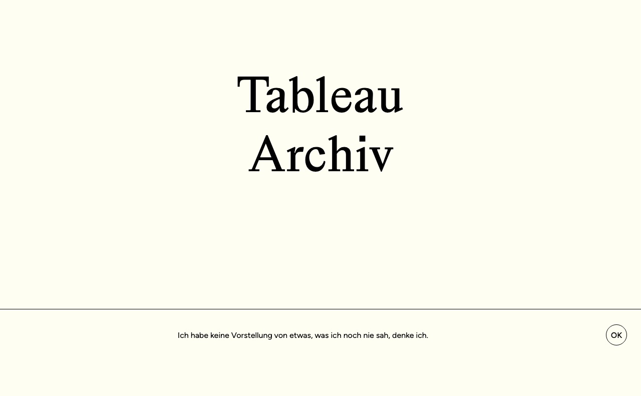 Henriette Aichinger artist website with an archive view